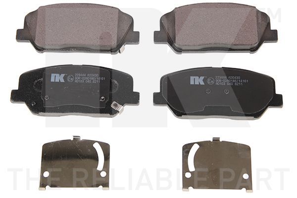 Stabdžių trinkelių rinkinys, diskinis stabdys NK 223444