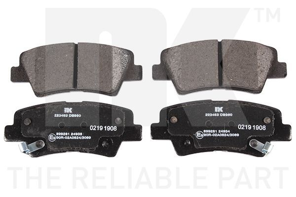 Stabdžių trinkelių rinkinys, diskinis stabdys NK 223463