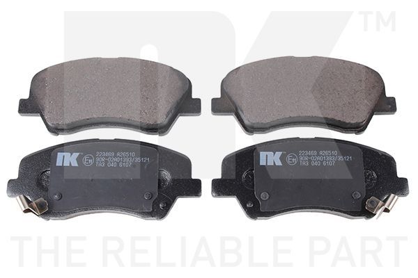 Stabdžių trinkelių rinkinys, diskinis stabdys NK 223469