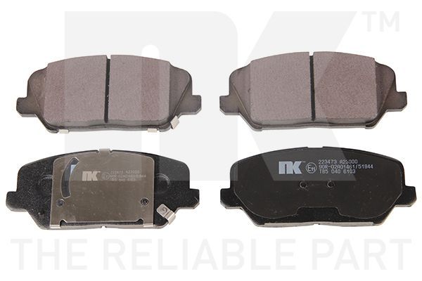 Stabdžių trinkelių rinkinys, diskinis stabdys NK 223473