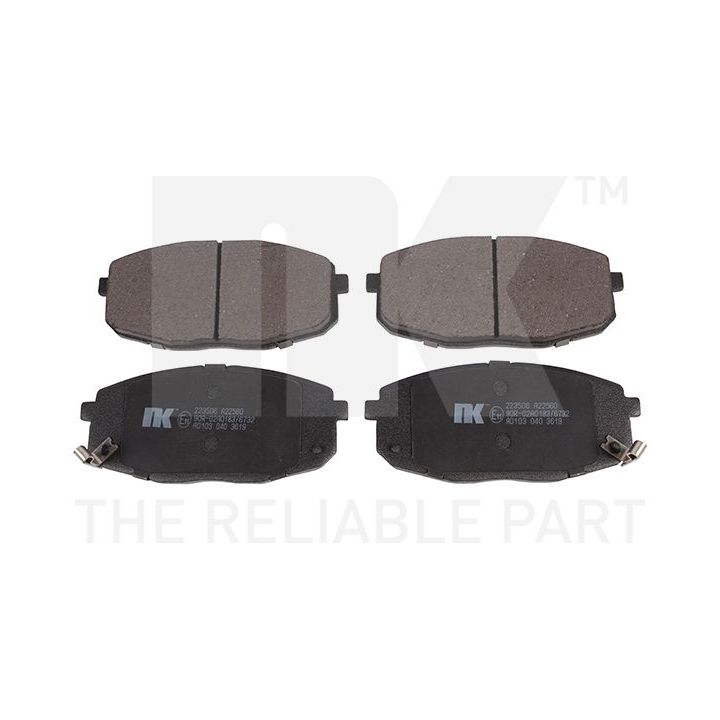 Stabdžių trinkelių rinkinys, diskinis stabdys NK 223506