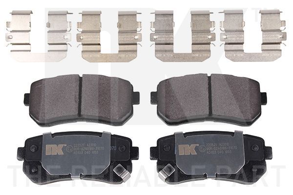 Stabdžių trinkelių rinkinys, diskinis stabdys NK 223521