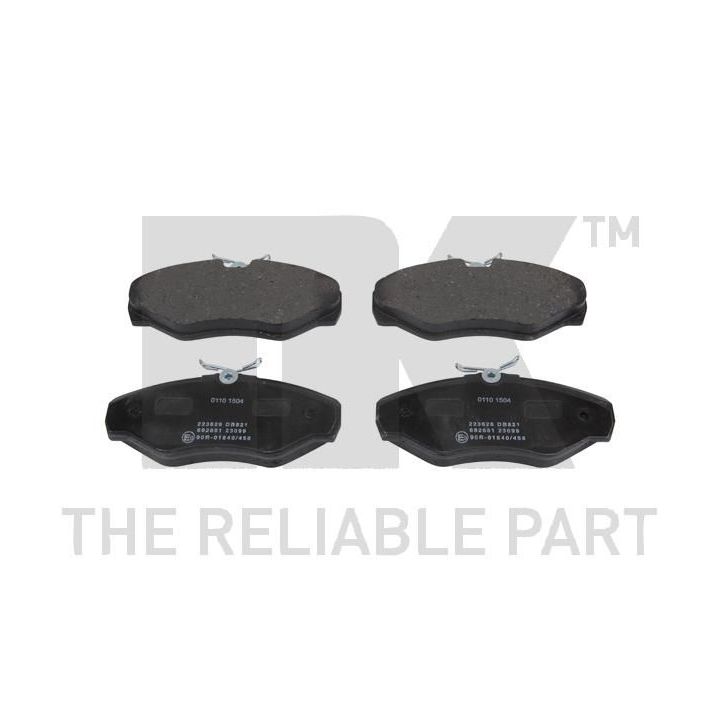 Stabdžių trinkelių rinkinys, diskinis stabdys NK 223626