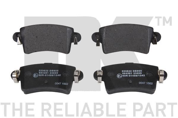 Stabdžių trinkelių rinkinys, diskinis stabdys NK 223632