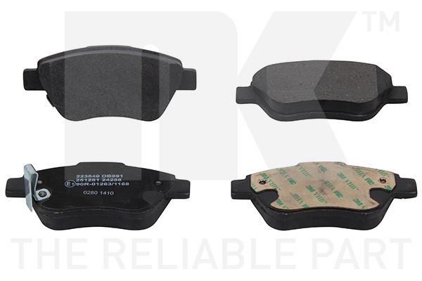 Stabdžių trinkelių rinkinys, diskinis stabdys NK 223649