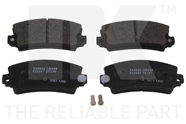 Stabdžių trinkelių rinkinys, diskinis stabdys NK 223932