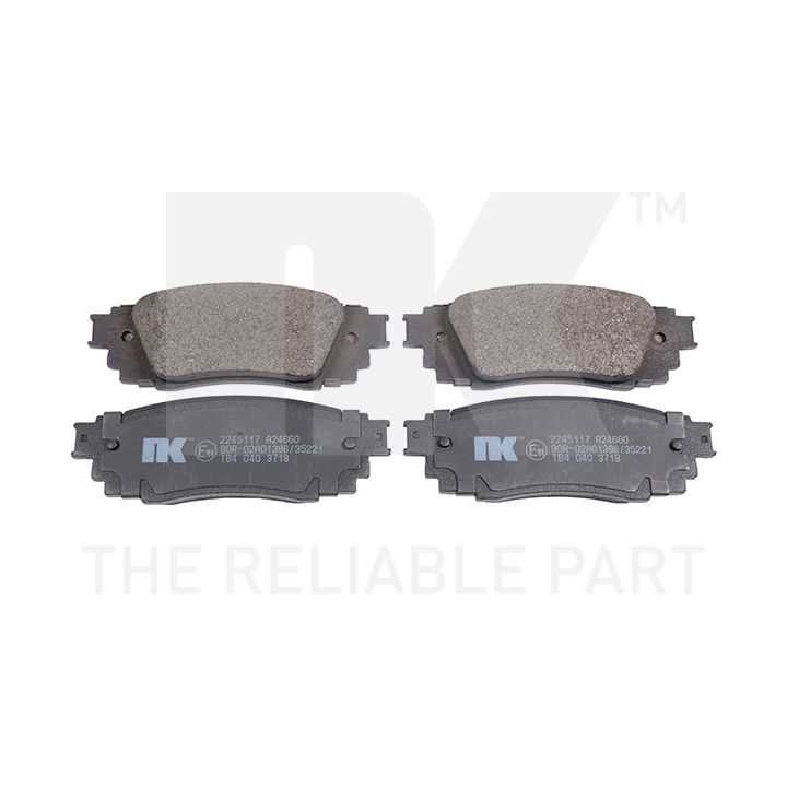 Stabdžių trinkelių rinkinys, diskinis stabdys NK 2245117