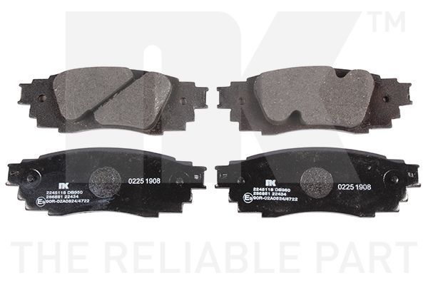 Stabdžių trinkelių rinkinys, diskinis stabdys NK 2245118