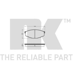 Stabdžių trinkelių rinkinys, diskinis stabdys NK 224525