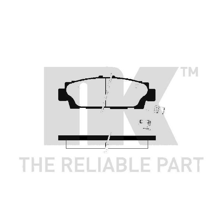 Stabdžių trinkelių rinkinys, diskinis stabdys NK 224537