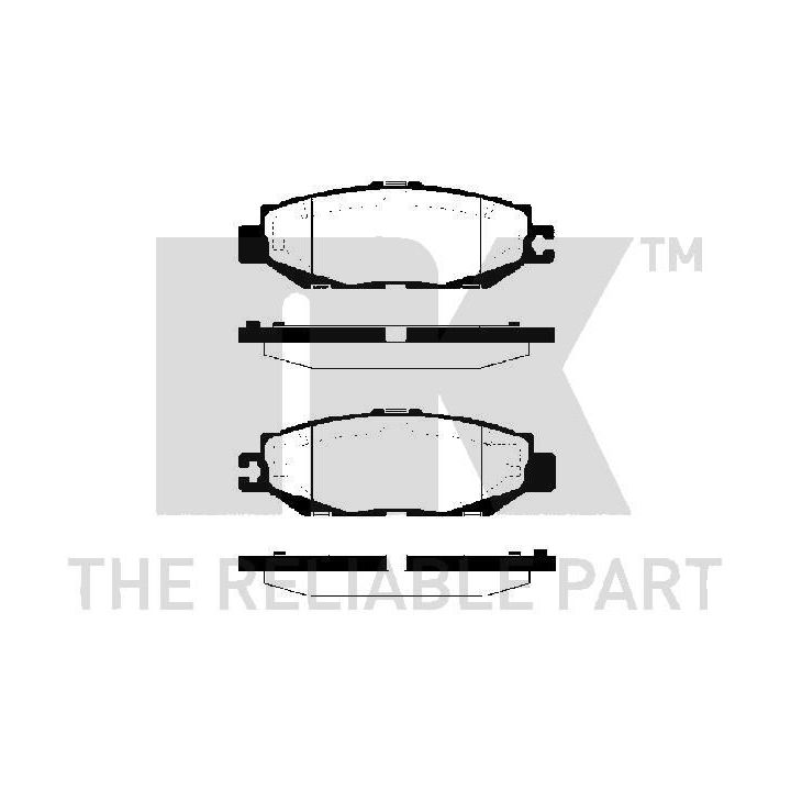 Stabdžių trinkelių rinkinys, diskinis stabdys NK 224544