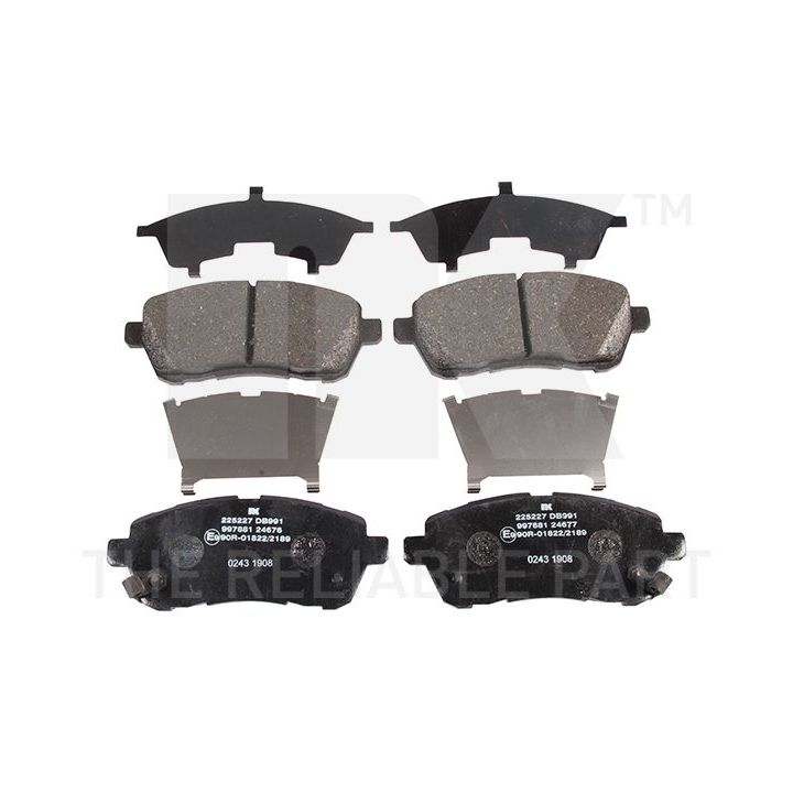 Stabdžių trinkelių rinkinys, diskinis stabdys NK 225227