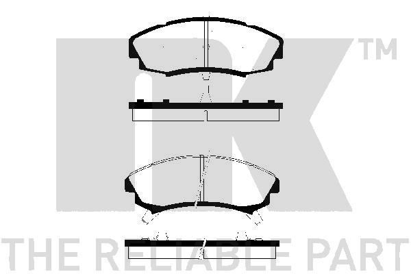 Stabdžių trinkelių rinkinys, diskinis stabdys NK 229207