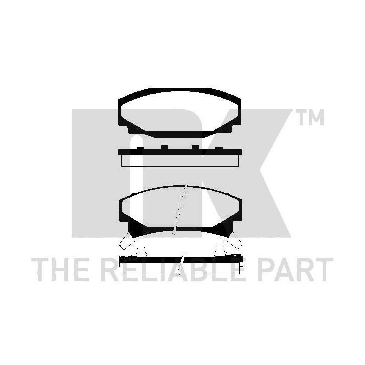 Stabdžių trinkelių rinkinys, diskinis stabdys NK 229208