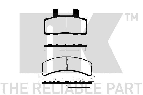 Stabdžių trinkelių rinkinys, diskinis stabdys NK 229210