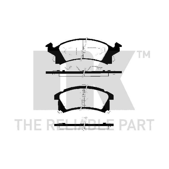 Stabdžių trinkelių rinkinys, diskinis stabdys NK 229215
