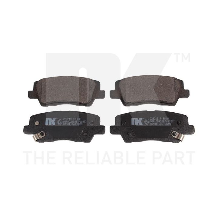 Stabdžių trinkelių rinkinys, diskinis stabdys NK 229219