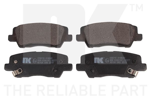 Stabdžių trinkelių rinkinys, diskinis stabdys NK 229219