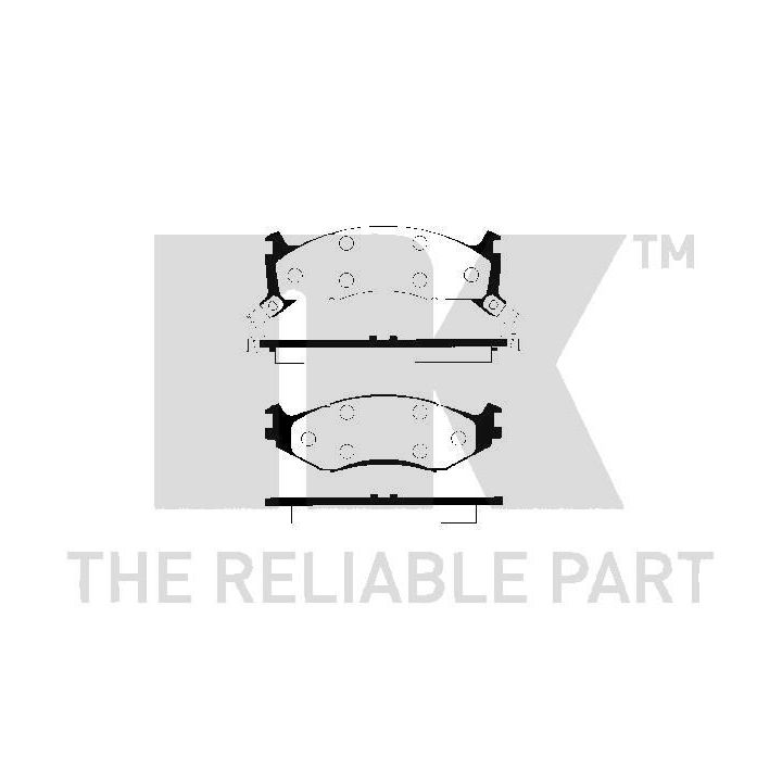Stabdžių trinkelių rinkinys, diskinis stabdys NK 229306