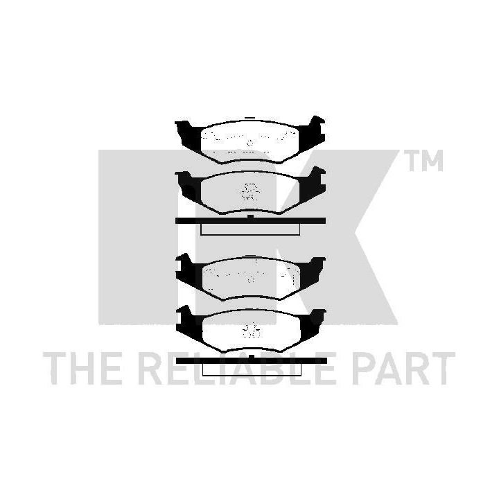 Stabdžių trinkelių rinkinys, diskinis stabdys NK 229315