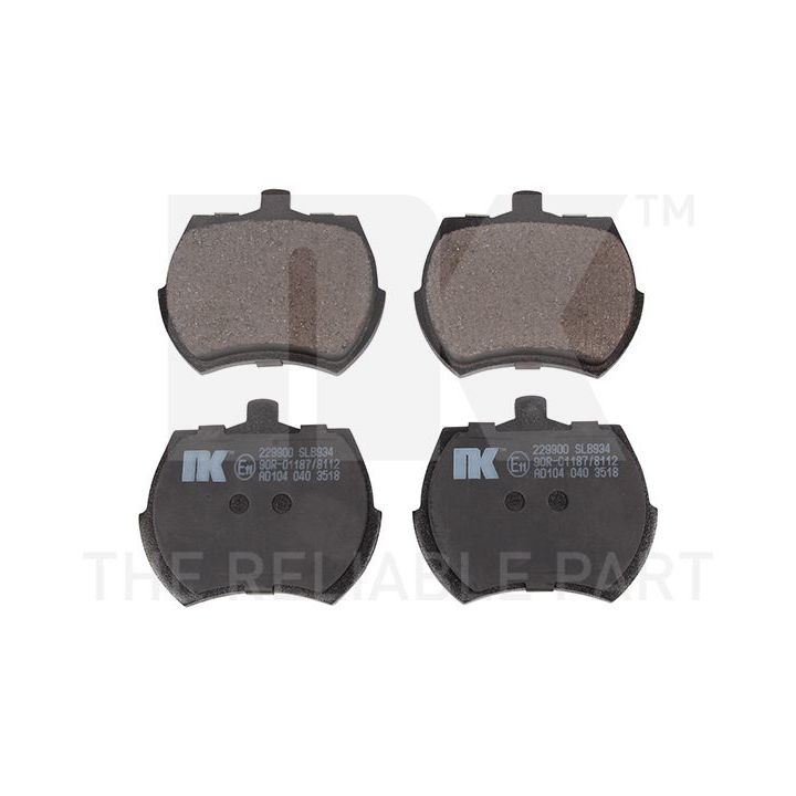 Stabdžių trinkelių rinkinys, diskinis stabdys NK 229900