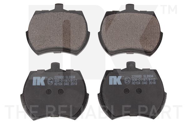 Stabdžių trinkelių rinkinys, diskinis stabdys NK 229900