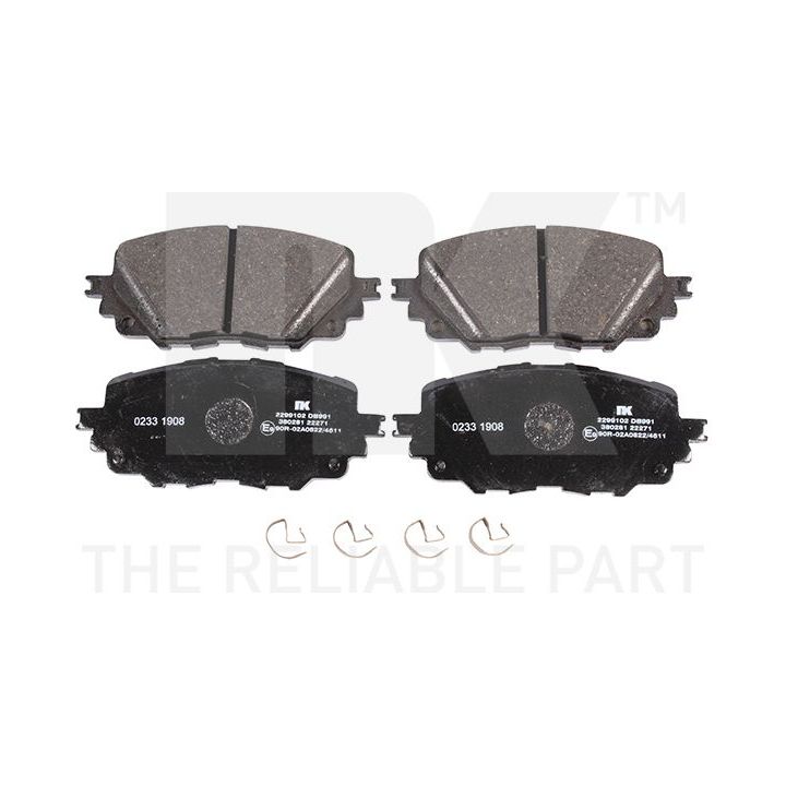 Stabdžių trinkelių rinkinys, diskinis stabdys NK 2299102