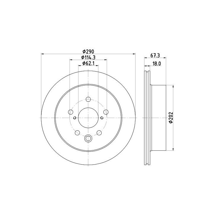 Stabdžių diskas HELLA 8DD 355 134-531