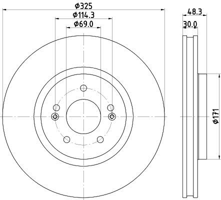 Stabdžių diskas HELLA 8DD 355 134-721