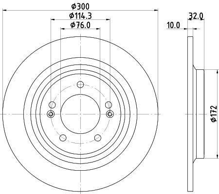 Stabdžių diskas HELLA 8DD 355 134-731