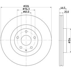 Stabdžių diskas HELLA 8DD 355 134-771