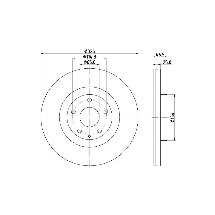 Stabdžių diskas HELLA 8DD 355 134-771