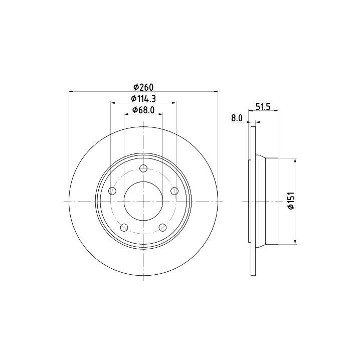 Stabdžių diskas HELLA 8DD 355 135-081