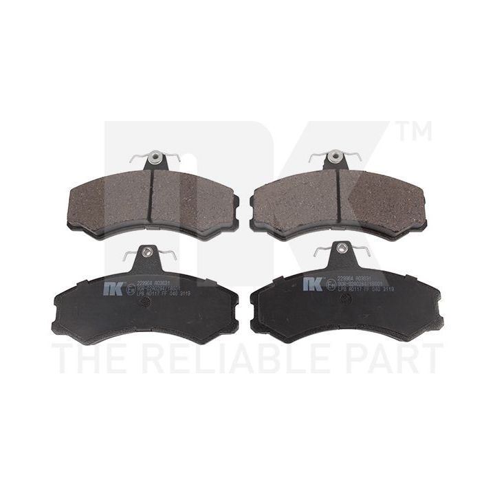 Stabdžių trinkelių rinkinys, diskinis stabdys NK 229964