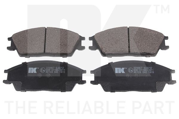 Stabdžių trinkelių rinkinys, diskinis stabdys NK 229967