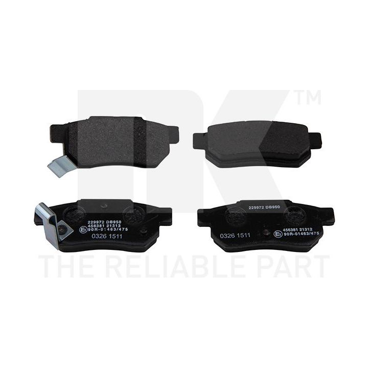 Stabdžių trinkelių rinkinys, diskinis stabdys NK 229972