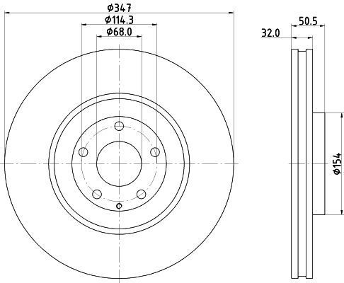 Stabdžių diskas HELLA 8DD 355 135-271
