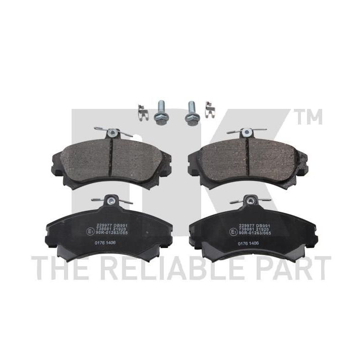 Stabdžių trinkelių rinkinys, diskinis stabdys NK 229977