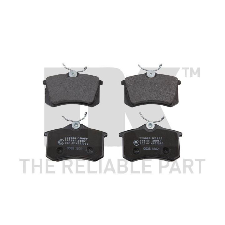 Stabdžių trinkelių rinkinys, diskinis stabdys NK 229986