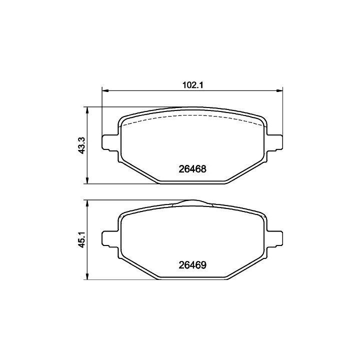 Stabdžių trinkelių rinkinys, diskinis stabdys HELLA 8DB 355 044-241