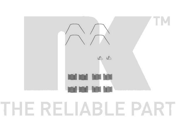 Priedų komplektas, diskinių stabdžių trinkelės NK 7932093