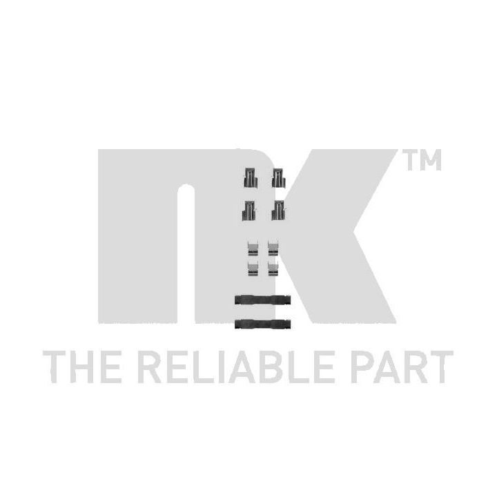 Priedų komplektas, diskinių stabdžių trinkelės NK 7999071