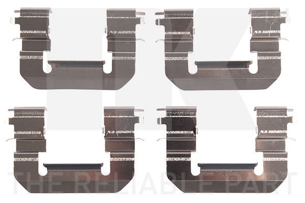 Priedų komplektas, diskinių stabdžių trinkelės NK 79991016