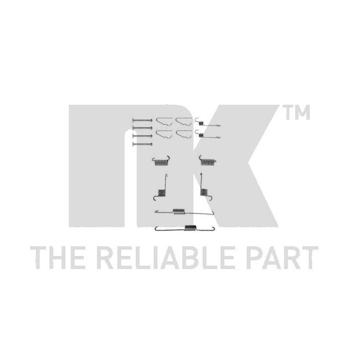 Priedų komplektas, stovėjimo stabdžių trinkelės NK 7912661