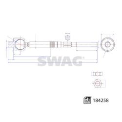 Vidinė skersinė vairo trauklė SWAG 33 10 9334