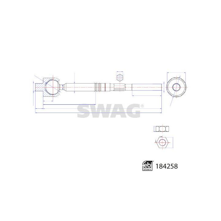 Vidinė skersinė vairo trauklė SWAG 33 10 9334