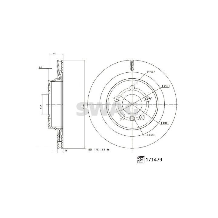 Stabdžių diskas SWAG 33 10 0918