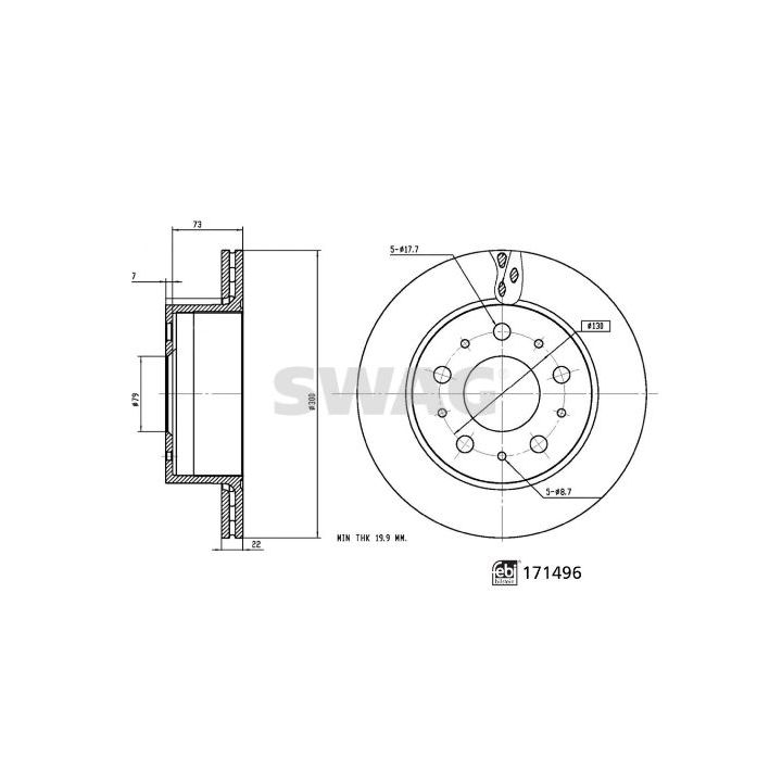 Stabdžių diskas SWAG 33 10 0926