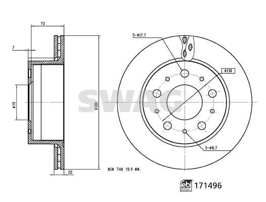 Stabdžių diskas SWAG 33 10 0926