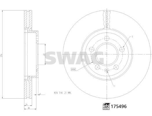 Stabdžių diskas SWAG 33 10 6928